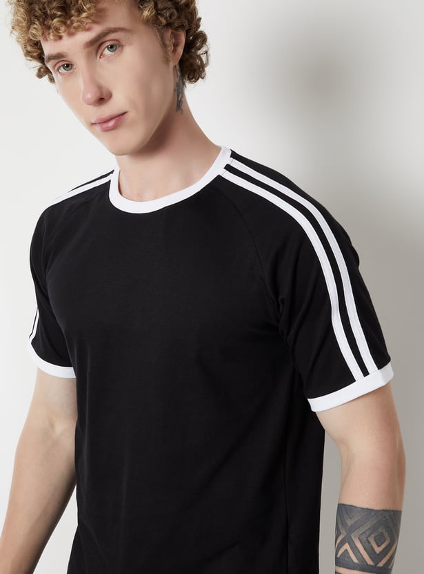 Men Side Taped Sports T-shirt