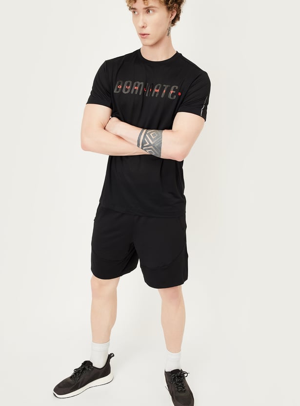 Men Printed Slim Fit Sports T-shirt