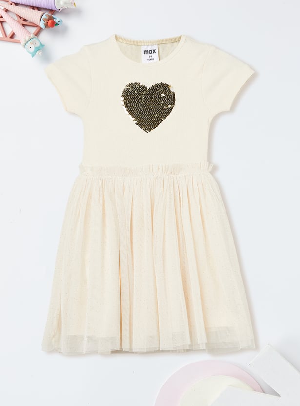 Girls Embellished Tulle Dress