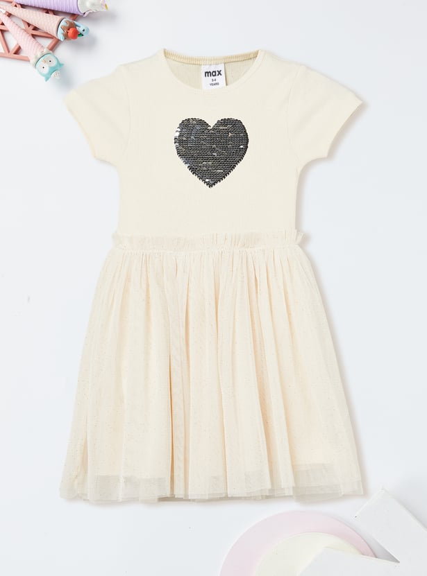 Girls Embellished Tulle Dress