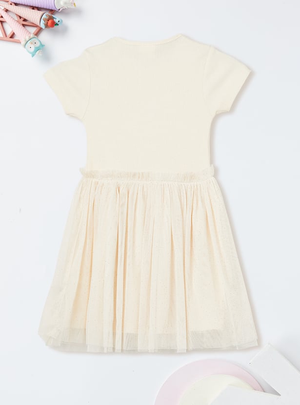 Girls Embellished Tulle Dress