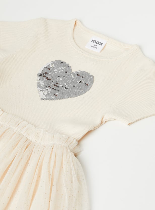 Girls Embellished Tulle Dress