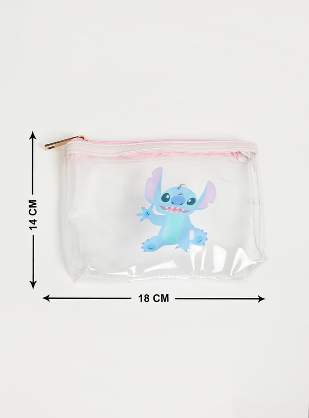 Women Lilo & Stitch Print Pouch - Pack of 3