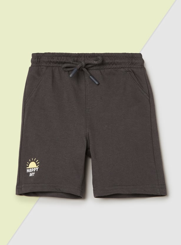 Boys Placement Print Shorts - Pack of 4