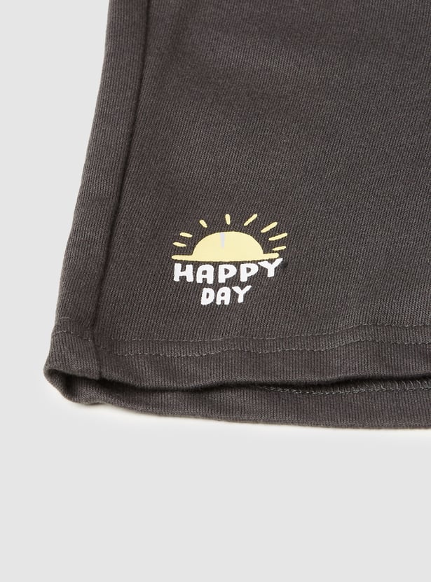 Boys Placement Print Shorts - Pack of 4