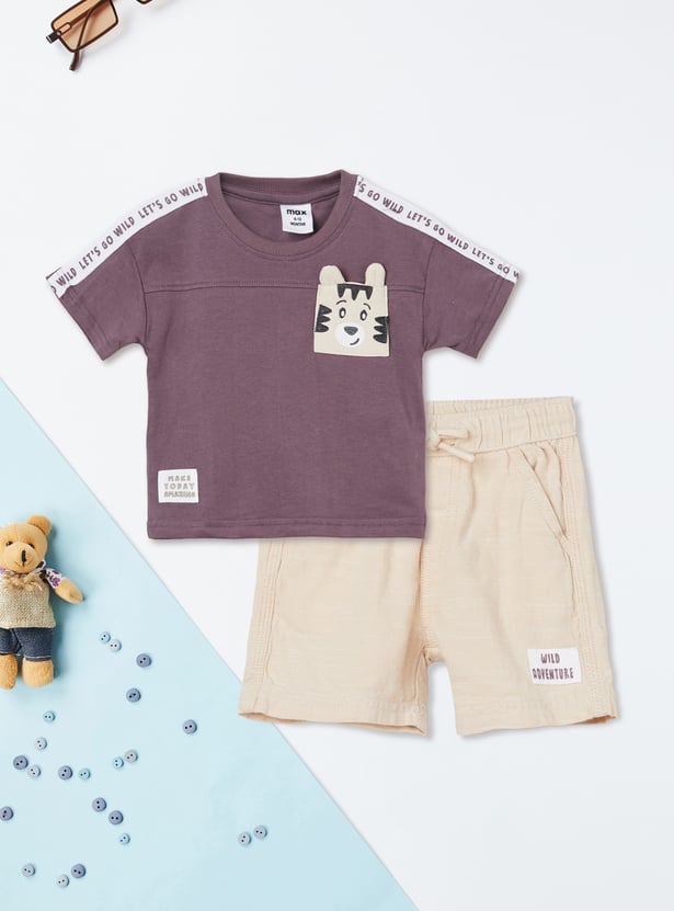 Boys Printed Shorts Set