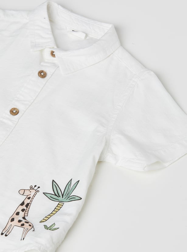 Boys Printed Shorts Set