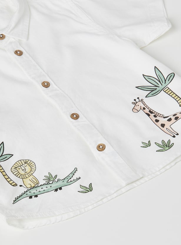 Boys Printed Shorts Set