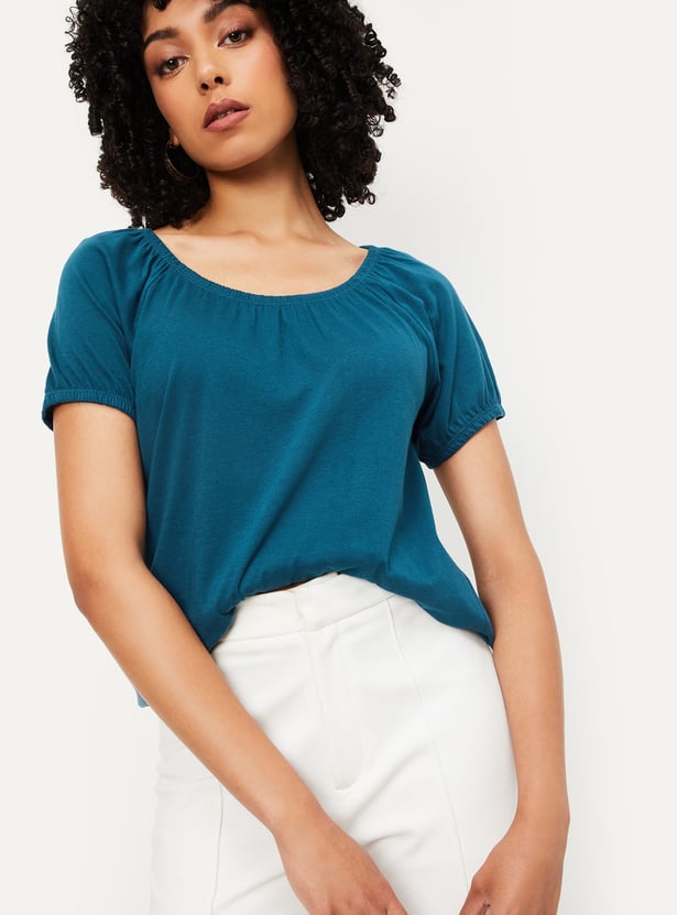 Women Solid Styled Back Top