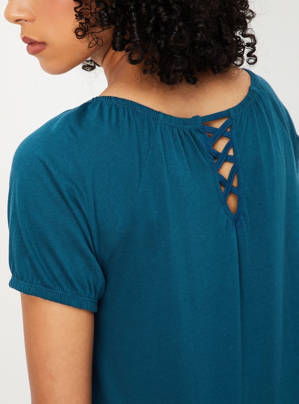 Women Solid Styled Back Top