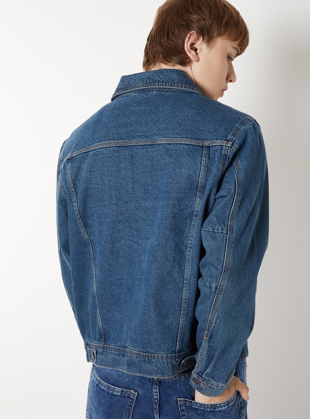 Men Washed Denim Jacket