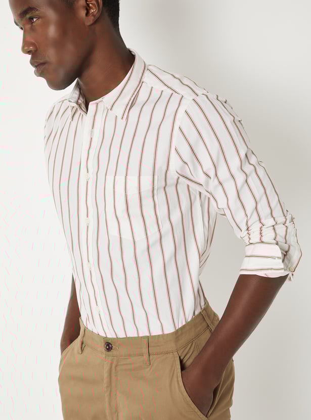 Men Striped Slim Fit Shirt