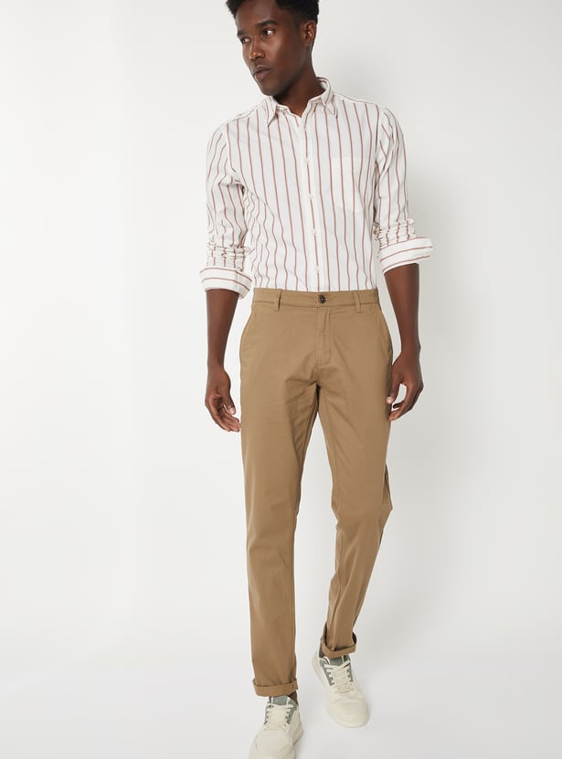 Men Striped Slim Fit Shirt