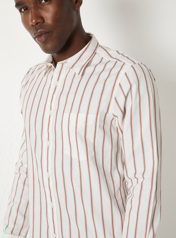 Men Striped Slim Fit Shirt