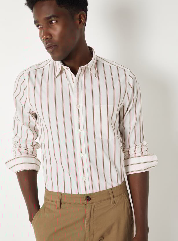 Men Striped Slim Fit Shirt