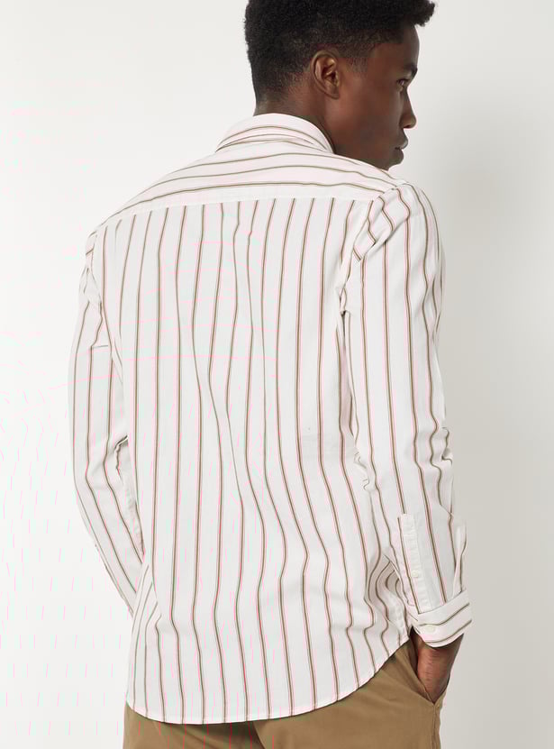 Men Striped Slim Fit Shirt