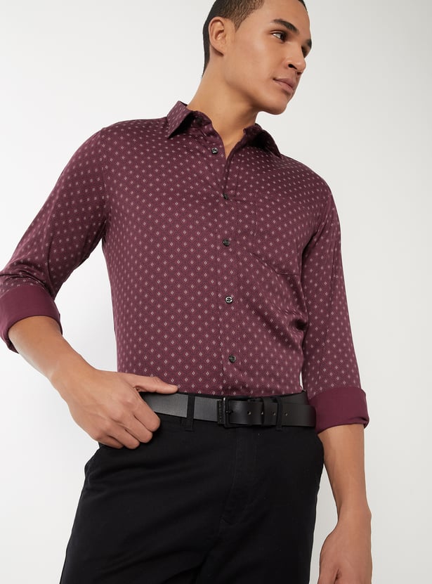 Men Printed Slim Fit Shirt