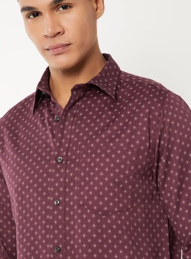 Men Printed Slim Fit Shirt