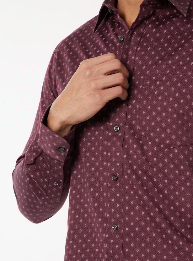 Men Printed Slim Fit Shirt