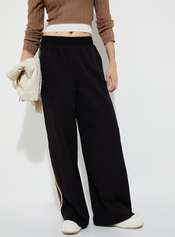 Buy ALAYA F x URB_N Women Side Taped Wide Leg Trousers