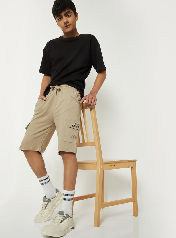Boys Knit Cargo Shorts