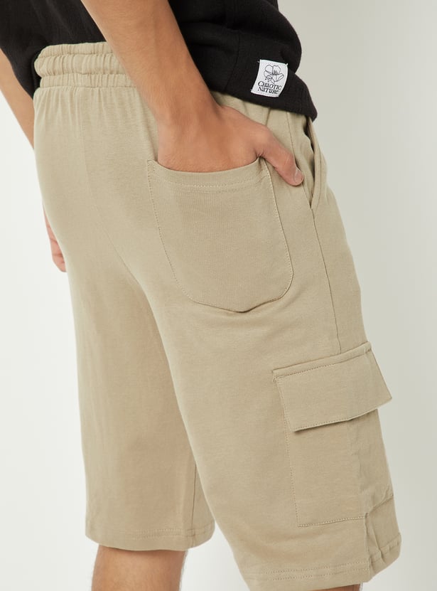 Boys Knit Cargo Shorts