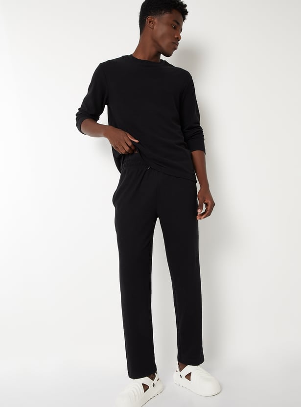 Men Textured Lounge Pants