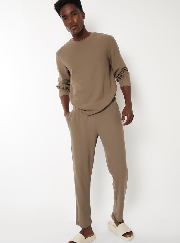 Men Textured Lounge Pants