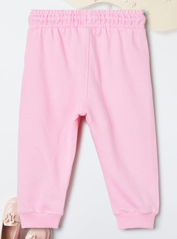 Girls Solid Joggers - Pack of 2