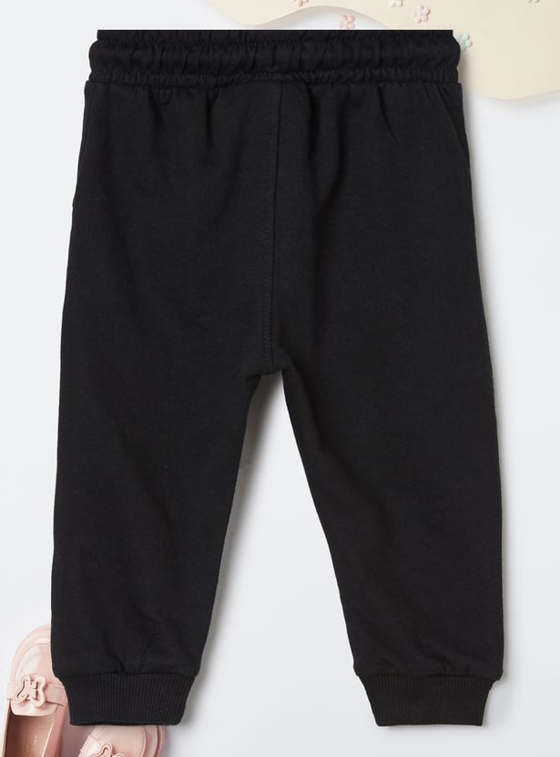 Girls Solid Joggers - Pack of 2