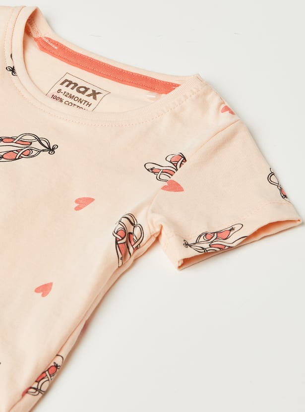 Girls Printed T-shirt - Pack of 3