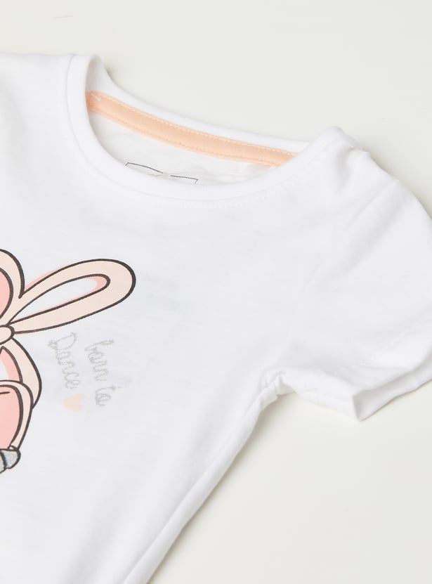 Girls Printed T-shirt - Pack of 3