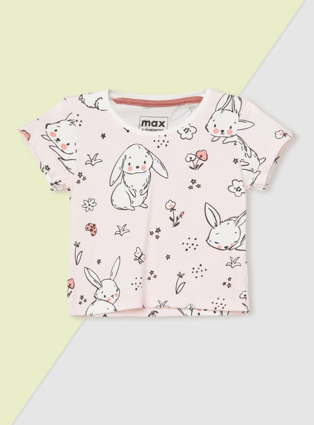 Girls Printed T-shirts - Pack of 3