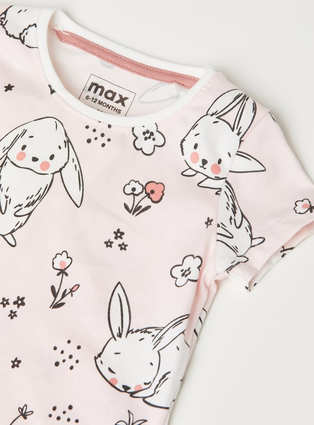 Girls Printed T-shirts - Pack of 3