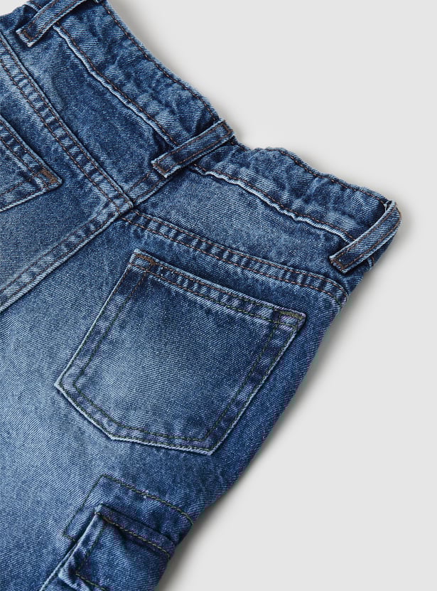 Boys Washed Cargo Jeans