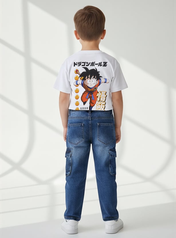Boys Washed Cargo Jeans