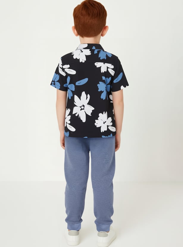 Buy Boys Floral Print Oversized Shirt Online at just Rs. 449.0