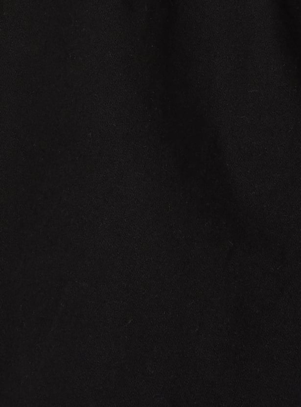 Girls Solid Parachute Cargo Trousers