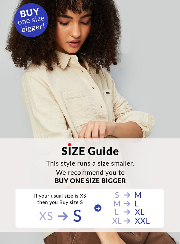 Women Textured Regular Fit Shirt