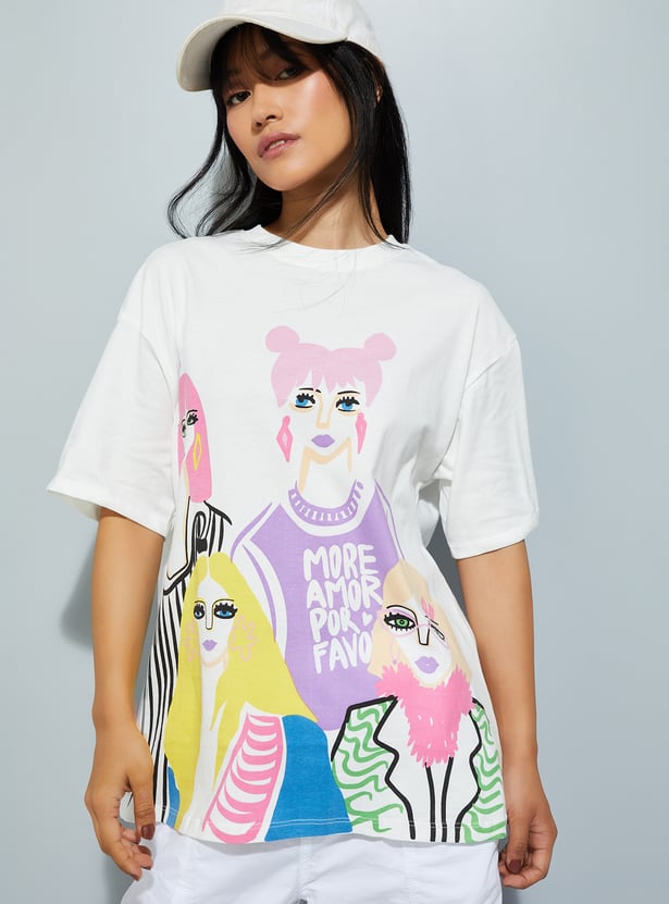 URB_N Women Printed T-shirt