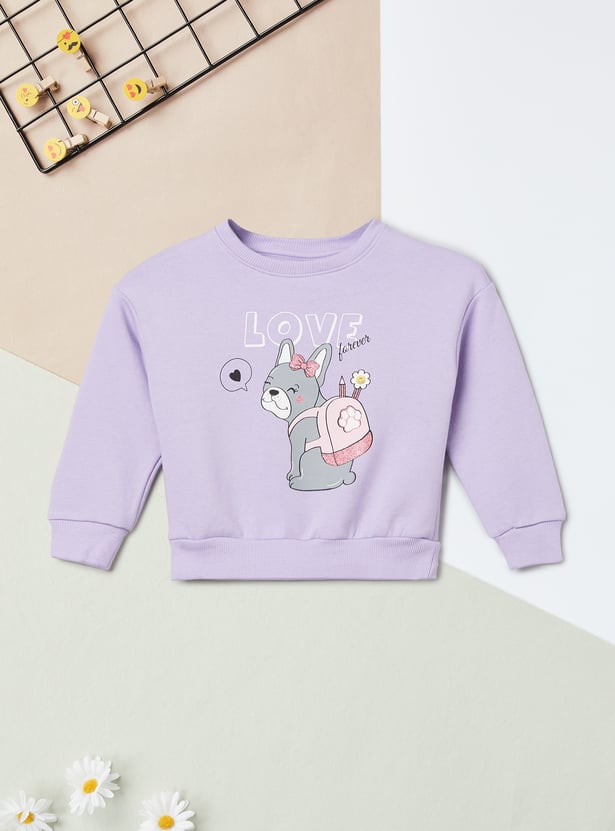 Girls Graphic Print Sweatshirt