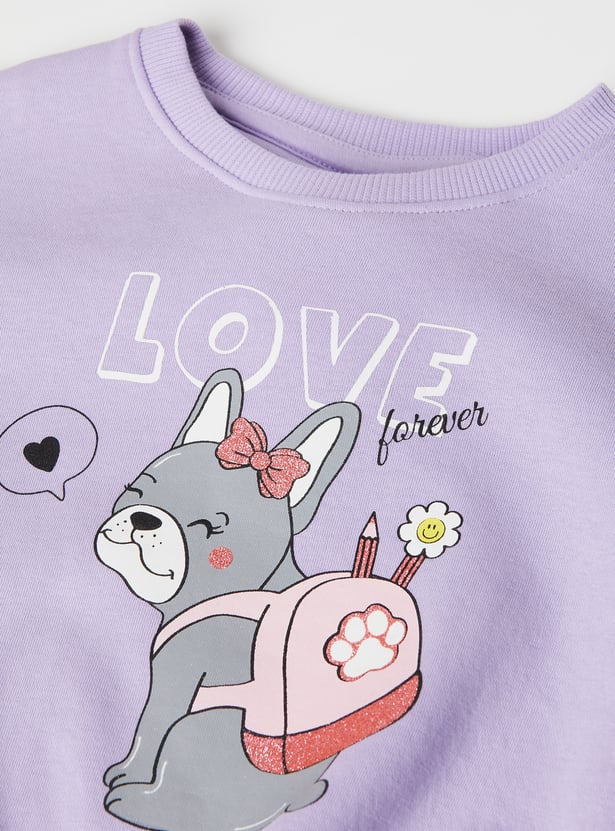 Girls Graphic Print Sweatshirt