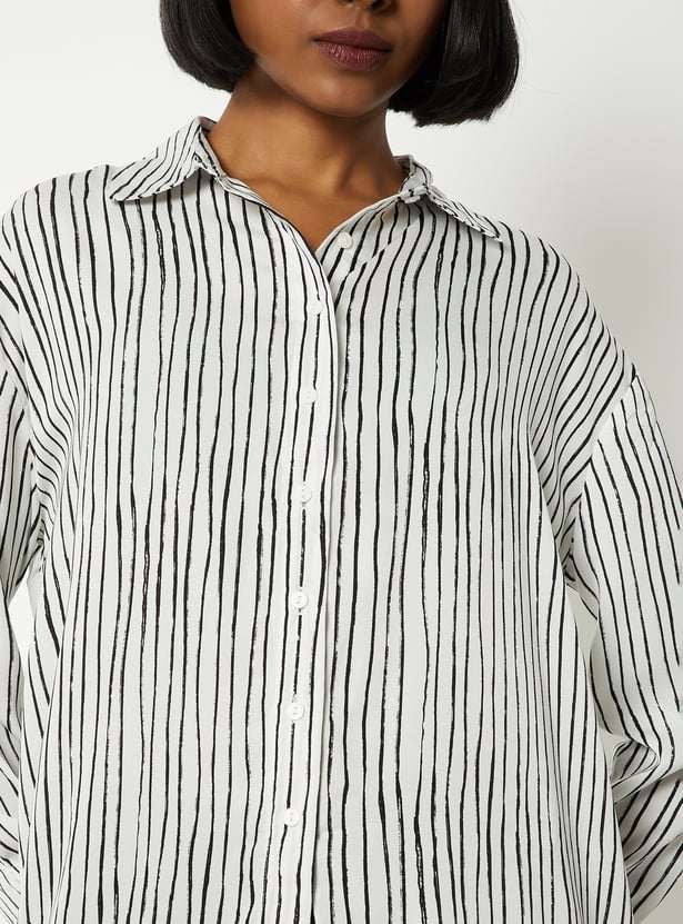 Women Striped Formal Shirt