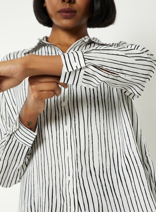 Women Striped Formal Shirt