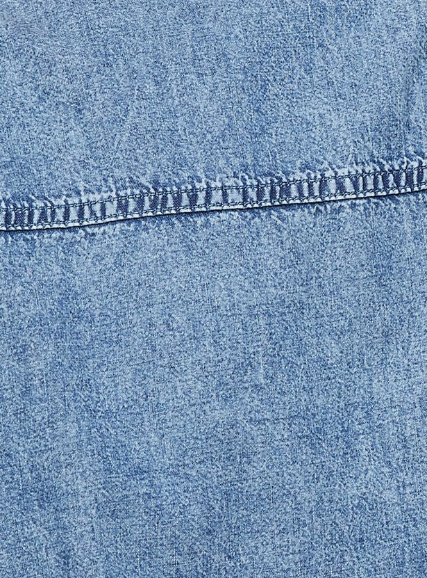 Women Washed Regular Fit Denim Shirt