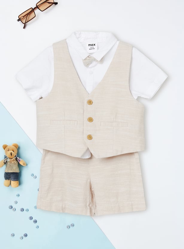 Boys Shirt and Shorts with Vest
