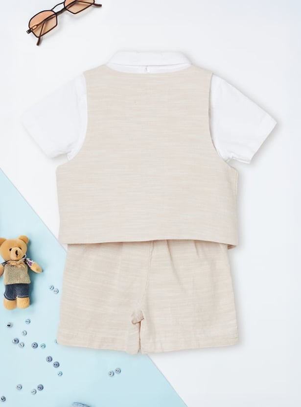 Boys Shirt and Shorts with Vest