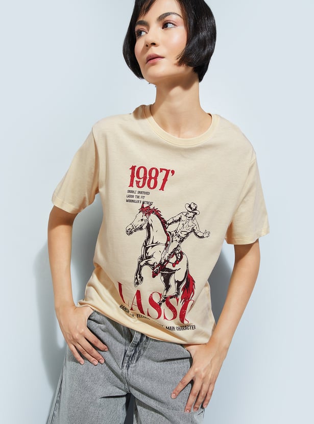 ALAYA F x URB_N Printed Relaxed Fit T-shirt