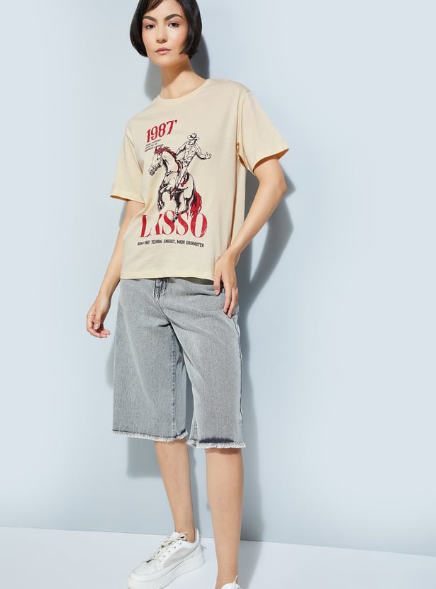 ALAYA F x URB_N Printed Relaxed Fit T-shirt