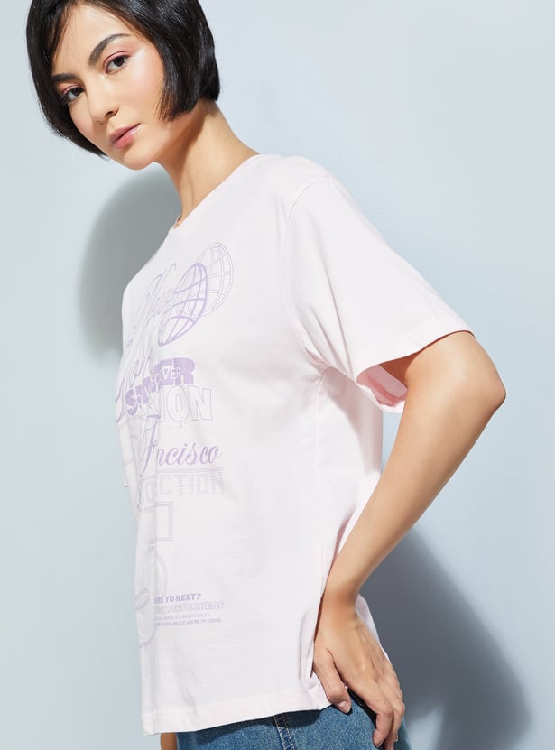 ALAYA F x URB_N Women Printed Relaxed Fit T-shirt